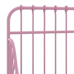 Vidaxl Extendable Bed Frame Without Mattress Pink Metal 80X130/200 Cm - thumbnail 6