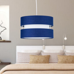 First Choice Lighting Set Of  2 Benni - Navy Blue 26Cm Pendant Shades - thumbnail 6