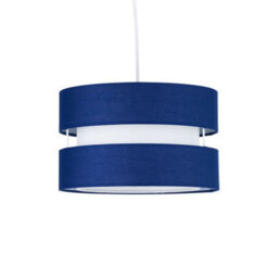 First Choice Lighting Set Of  2 Benni - Navy Blue 26Cm Pendant Shades - thumbnail 2