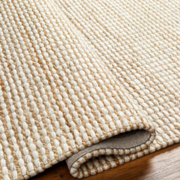 Livabliss Priya-Hand Woven Off-White Tan Jute Wool Modern High Pile Living Dining Bedroom Rug 183 X 275 Cm Easy Care, Non Shedding - thumbnail 4