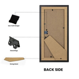 "AK Frames 10X4"" Matte Black Poster Frame - Modern Picture Frame For Wall Art, Prints And Photos - Durable And Stylish Display Frame" - thumbnail 2
