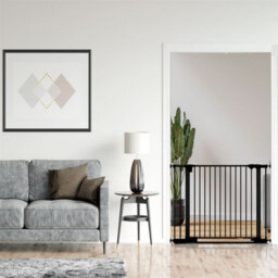 Safetots Safestep Gate, Black, 82Cm - 89Cm, Extra Low Walkthough, 67Cm Extra Wide Doorway, One Piece Extra Wide Baby Gate - thumbnail 9