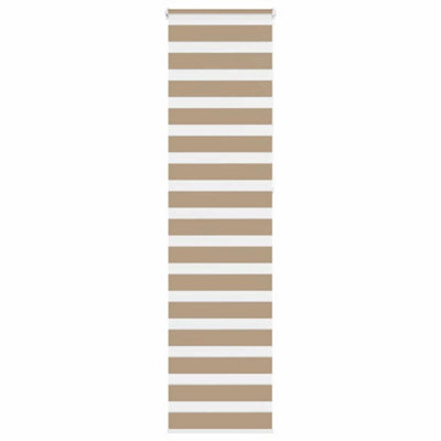 Berkfield Zebra Blind Sand Brown 55X230 Cm Fabric Width 50.9 Cm Polyester - image 1