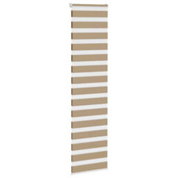 Berkfield Zebra Blind Sand Brown 55X230 Cm Fabric Width 50.9 Cm Polyester - thumbnail 3