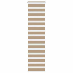 Berkfield Zebra Blind Sand Brown 55X230 Cm Fabric Width 50.9 Cm Polyester - thumbnail 1