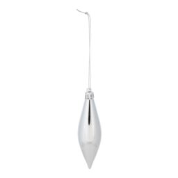 Plastic Tonal Christmas Bauble Set, Pack Of 40 - Silver - thumbnail 8