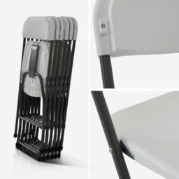 Sweeek - Set Of 6 Folding Event Chairs Fiesta White 44X81X50 Cm - thumbnail 9