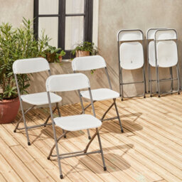 Sweeek - Set Of 6 Folding Event Chairs Fiesta White 44X81X50 Cm - thumbnail 3