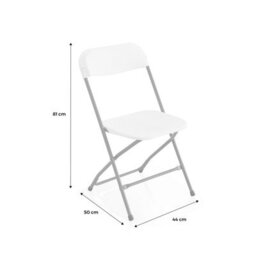 Sweeek - Set Of 6 Folding Event Chairs Fiesta White 44X81X50 Cm - thumbnail 7