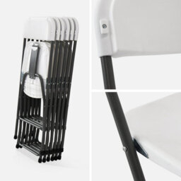 Sweeek - Set Of 6 Folding Event Chairs Fiesta White 44X81X50 Cm - thumbnail 2
