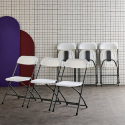 Sweeek - Set Of 6 Folding Event Chairs Fiesta White 44X81X50 Cm - thumbnail 6