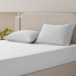 Bedlooms Dyed Pillowcase Pair- Soft Plain Pillow Covers Silver Envelop Closure - Easy Care Pillowcase Bedding Set 50X75 Cm - thumbnail 9