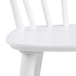 Wyld Haus Set Of 2 White Rubberwood Dining Chairs Modern Slatted Back - thumbnail 6