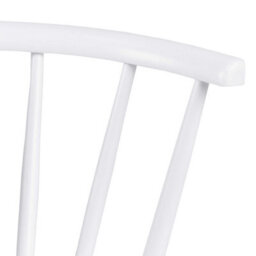 Wyld Haus Set Of 2 White Rubberwood Dining Chairs Modern Slatted Back - thumbnail 5
