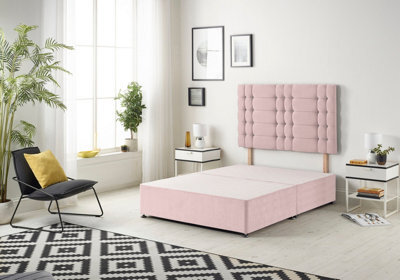 Somnior Beds Somnior Plush Pink Bliss Divan Base With Headboard - Small Double - image 1