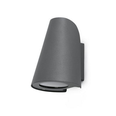 Luminosa Lighting Luminosa Tinia 1 Light Outdoor Wall Light Dark Grey Ip44, E27 - image 1
