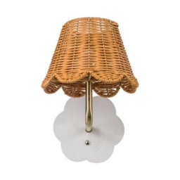Wisteria Mollie Rattan Usb Rechargeable Led Touch Wall Light Antique Brass / White