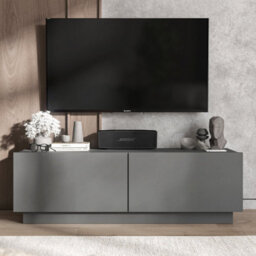 Heze Furniture Enjoy Minimalist Stand Tv Unit 2 Door Design 120Cm - Graphite - thumbnail 1