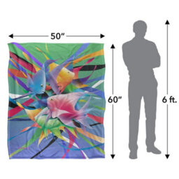 Royce Mcclure Silky Angelfish Kiss Supersoft Blanket Multicoloured (152Cm X 127Cm) - thumbnail 6