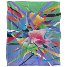 Royce Mcclure Silky Angelfish Kiss Supersoft Blanket Multicoloured (152Cm X 127Cm) - thumbnail 1