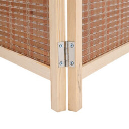 Living And Home 4 Panel Brown Folding Room Divider Indoor Privacy Screen Room Partition 200Cm (W) X 180Cm (H) - thumbnail 8