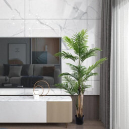 Hygrad Built to Survive Green Indoor Outdoor Artificial Faux Fake Decorative Home Office Exotic Tropical Plant (Areca Palm 160Cm) - thumbnail 1
