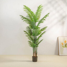 Hygrad Built to Survive Green Indoor Outdoor Artificial Faux Fake Decorative Home Office Exotic Tropical Plant (Areca Palm 160Cm) - thumbnail 4