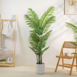 Hygrad Built to Survive Green Indoor Outdoor Artificial Faux Fake Decorative Home Office Exotic Tropical Plant (Areca Palm 160Cm) - thumbnail 3