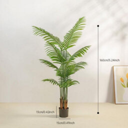 Hygrad Built to Survive Green Indoor Outdoor Artificial Faux Fake Decorative Home Office Exotic Tropical Plant (Areca Palm 160Cm) - thumbnail 2