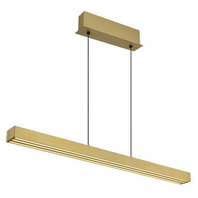 Luminosa Lighting Luminosa Ethan Bar Pendant Ceiling Light Brass-Coloured Antique Led Dimmable 2700-6000K Touch Dimmer - image 1