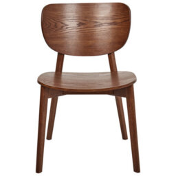 Beliani Set Of 2 Dining Chairs Overly Wood Brown - thumbnail 5
