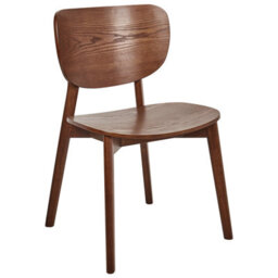 Beliani Set Of 2 Dining Chairs Overly Wood Brown - thumbnail 4