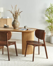 Beliani Set Of 2 Dining Chairs Overly Wood Brown - thumbnail 2
