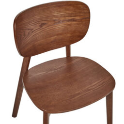 Beliani Set Of 2 Dining Chairs Overly Wood Brown - thumbnail 7