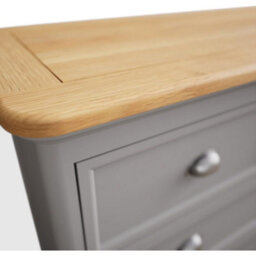 Furniture 48 Ashton Oak And Light Grey Painted 2 Over 3 Chest Of Drawers - thumbnail 5