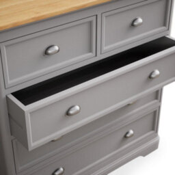 Furniture 48 Ashton Oak And Light Grey Painted 2 Over 3 Chest Of Drawers - thumbnail 3