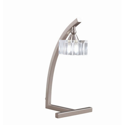 Luminosa Lighting Luminosa Cuadrax Table Lamp 1 Light G9 Satin Nickel - image 1