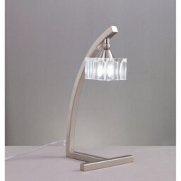 Luminosa Lighting Luminosa Cuadrax Table Lamp 1 Light G9 Satin Nickel - thumbnail 2