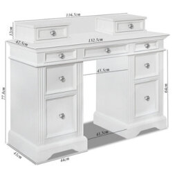 Statement Furniture Gainsborough Dressing Table With Extension Drawers And Crystal Handles - thumbnail 4