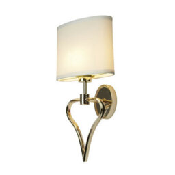 Elegant Twin Wall Light With Heart Shaped Frame And Led G9 Bulbs In French Gold