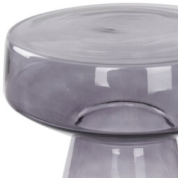 Beliani  Side Table Laguna Glass Grey - thumbnail 4