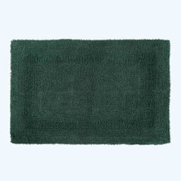 Homescapes Luxury Reversible Cotton Bath Mat Set - Forest Green - thumbnail 2