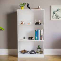 Lassic Vida Designs Cambridge White 3 Tier Medium Bookcase Freestanding Shelving Unit (H)1080mm (W)600mm (D)240mm - thumbnail 5