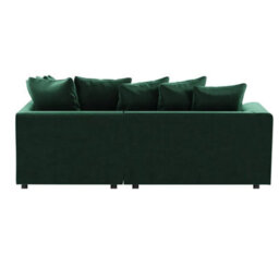 Furnishings For Less UK Brooklyn Plush Velvet 3 To 4 Seater L Shaped Corner Sofa Foam Green Right Hand Facing - thumbnail 4