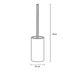 Kleine Wolke Pur Matt Black Ceramic Toilet Brush & Holder - thumbnail 4