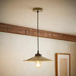 Valuelights Hampstead Green Rolled Edge Tapered Pendant Ceiling Light And Bulb - thumbnail 5