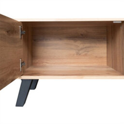 Abrihome 160.5 X 35.5 X 45 Cm, Modern Tv Cabinet With 2 Doors And 2 Open Shelves (Color May Vary Slightly Depending On Lighting) - thumbnail 6
