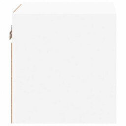Berkfield Tv Wall Cabinet With Led Lights White 30X28.5X30 Cm - thumbnail 9