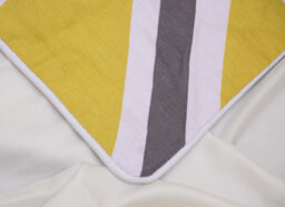 ARLinens Union Jack Cushion Covers Cotton Uk British Flag Square Cushion Case Pipeedge Zip Entry 18X18 - thumbnail 4