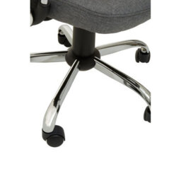 Orsina Ergonomic Grey Home Office Chair With Chrome Arms, Comfortable Design Work From Home Chair, Movable Chair - thumbnail 9